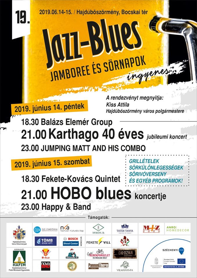 19. Jazz-Blues Jamboree – 2019. június 14-15.