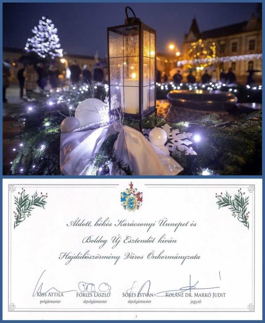Áldott békés Karácsonyi Ünnepet és Boldog Új Esztendőt kíván Hajdúböszörmény Város Önkormányzata!